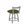 Holland Bar Stool Co 18" Low Back Swivel Vanity Stool, Nickel Finish, Graph Parrot Seat 82118AN015